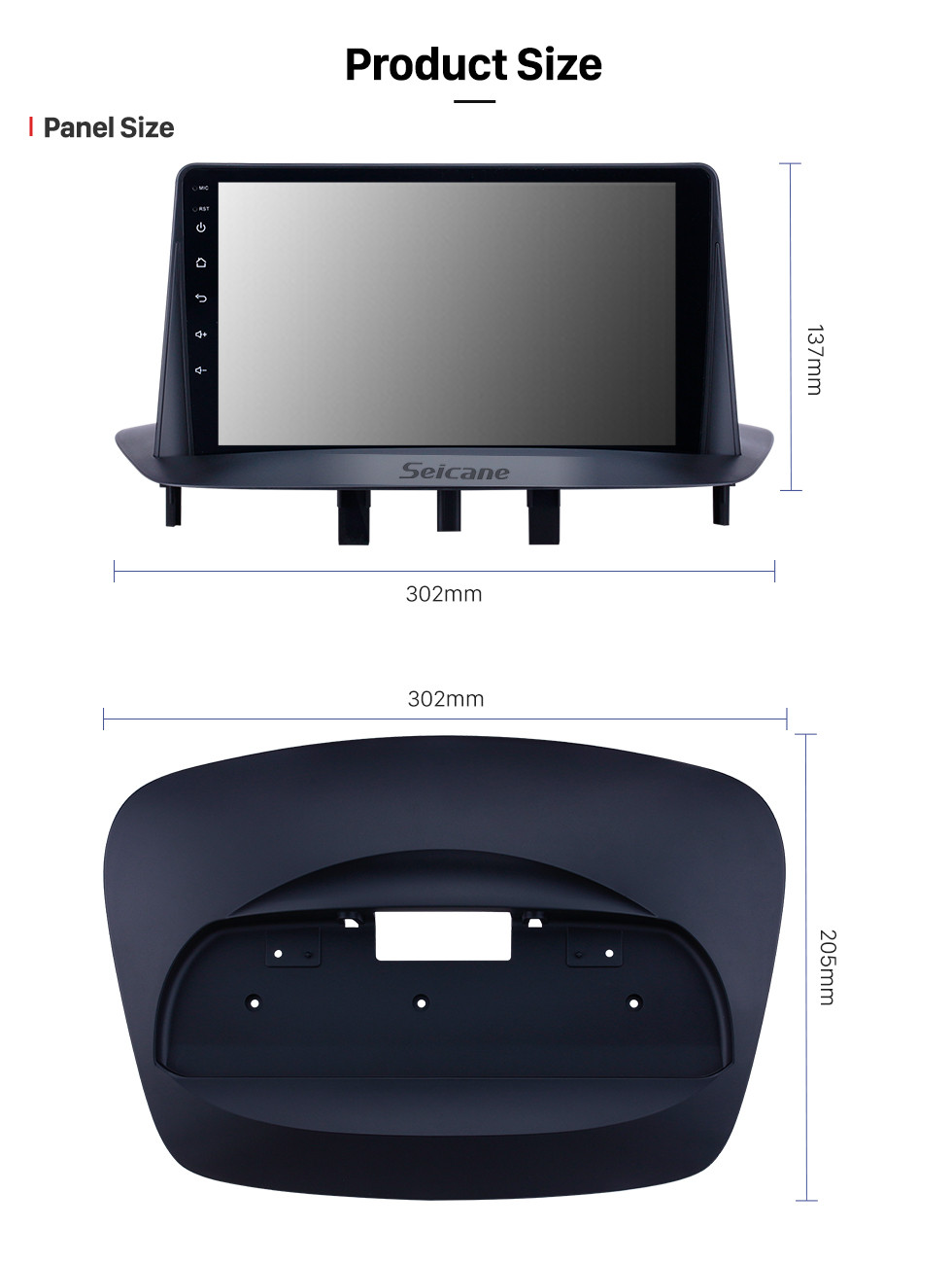 Seicane Android 10.0 9-дюймовый HD сенсорный экран GPS-навигация Радио для 2009-2014 Renault Megane 3 с поддержкой Bluetooth WIFI Carplay SWC