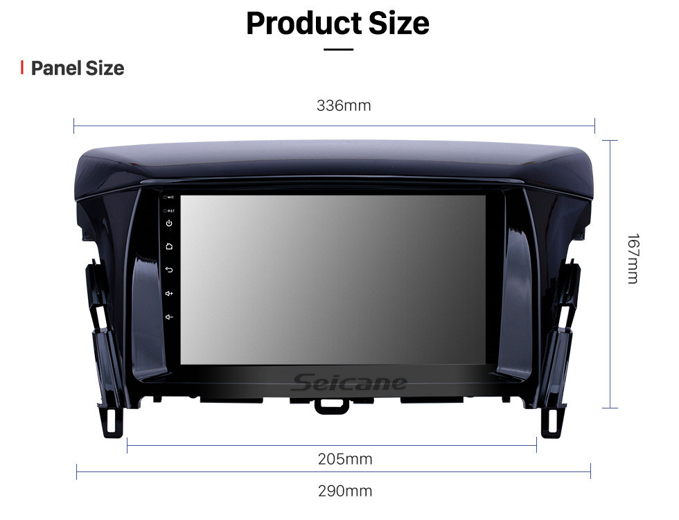 Seicane OEM 9 polegada Android 10.0 Rádio para 2018 Mitsubishi Eclipse Bluetooth WI-FI HD Touchscreen Suporte de Navegação GPS Carplay DVR TV Digital