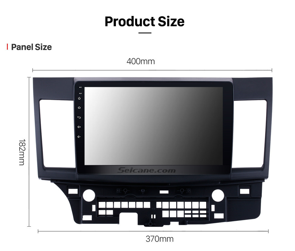 Seicane Android 10.0 2008-2015 Mitsubishi Lancer-ex 10,1 polegadas HD Touchscreen GPS Navigation Radio com FM Bluetooth WIFI USB 1080P Video Mirror Link OBD2 Câmera retrovisor