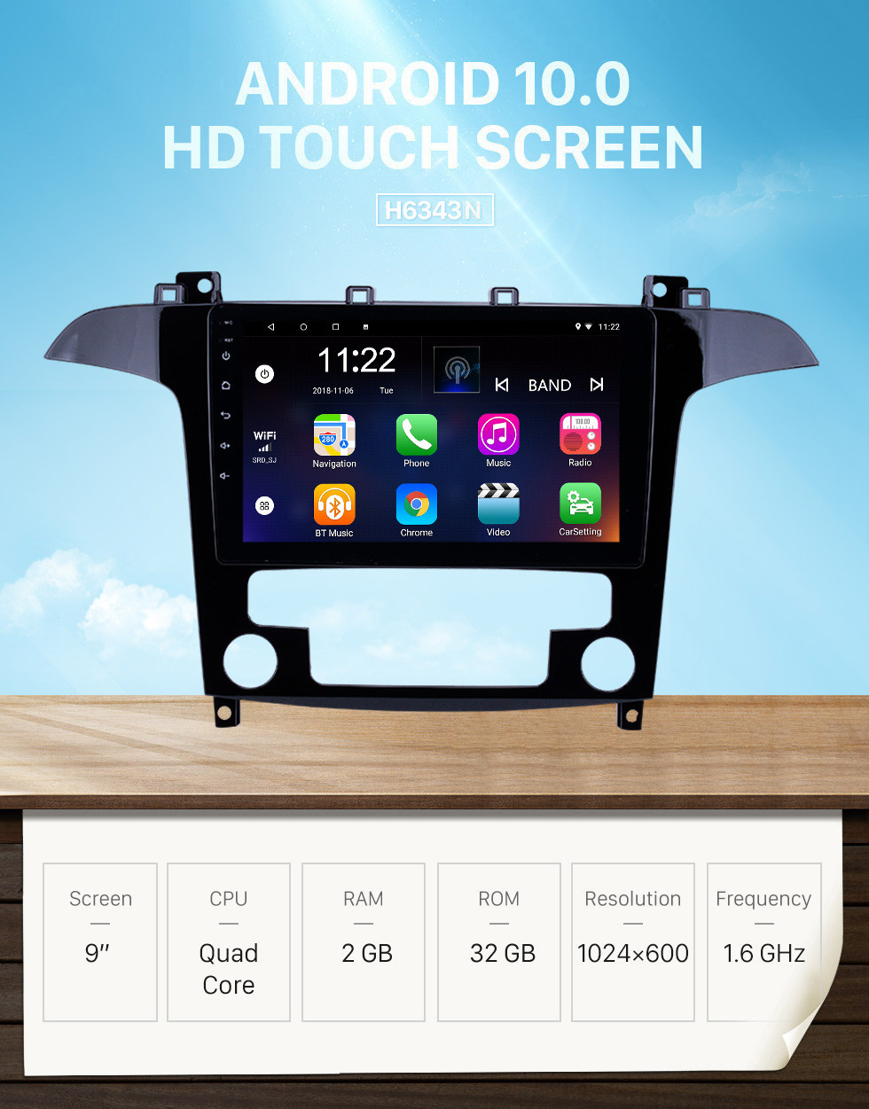 Seicane HD Touchscreen 9 inch Android 10.0 GPS Navigation Radio for 2007-2008 Ford S-Max Auto A/C with Bluetooth AUX support Carplay DAB+ OBD Seicane HD Touchscreen 9 inch Android 10.0 GPS Navigation Radio for 2007-2008 Ford S-Max Auto A/C with Bluetooth AUX support Carplay DAB+ OBD