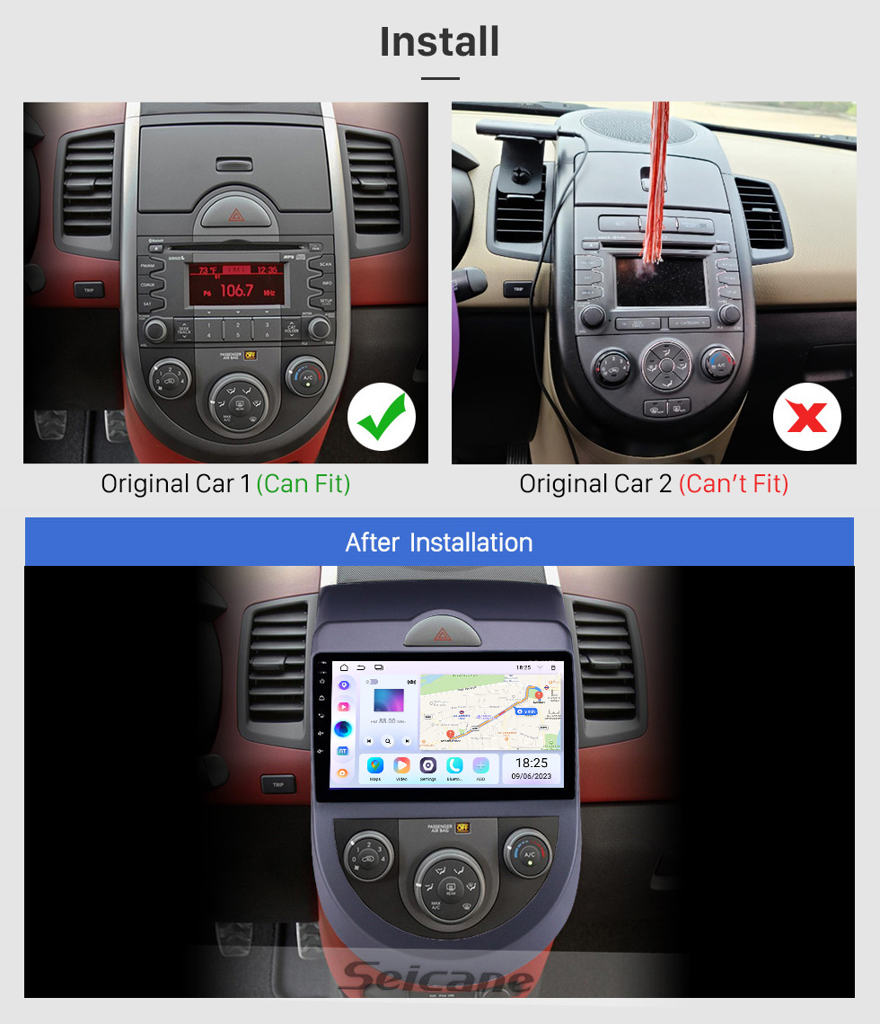 Seicane Android 13.0 9 inch HD Touchscreen GPS Navigation Radio for 2010-2013 Kia Soul with Bluetooth WIFI USB AUX support Carplay DVR SWC Seicane Android 13.0 9 inch HD Touchscreen GPS Navigation Radio for 2010-2013 Kia Soul with Bluetooth WIFI USB AUX support Carplay DVR SWC