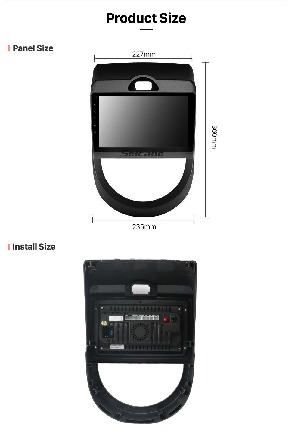 Seicane Android 10.0 9-дюймовый HD сенсорный экран GPS-навигация Радио для 2010-2013 Kia Soul с поддержкой Bluetooth WIFI USB AUX Carplay DVR SWC