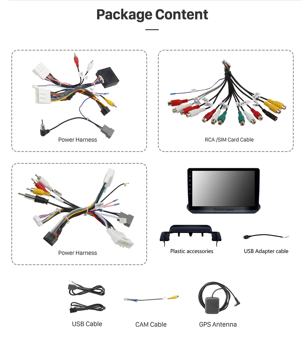 Seicane Radio de navegación GPS Android 10.0 de 10.1 pulgadas para 2019 Nissan Teana con pantalla táctil HD Soporte Bluetooth Carplay TPMS OBD2