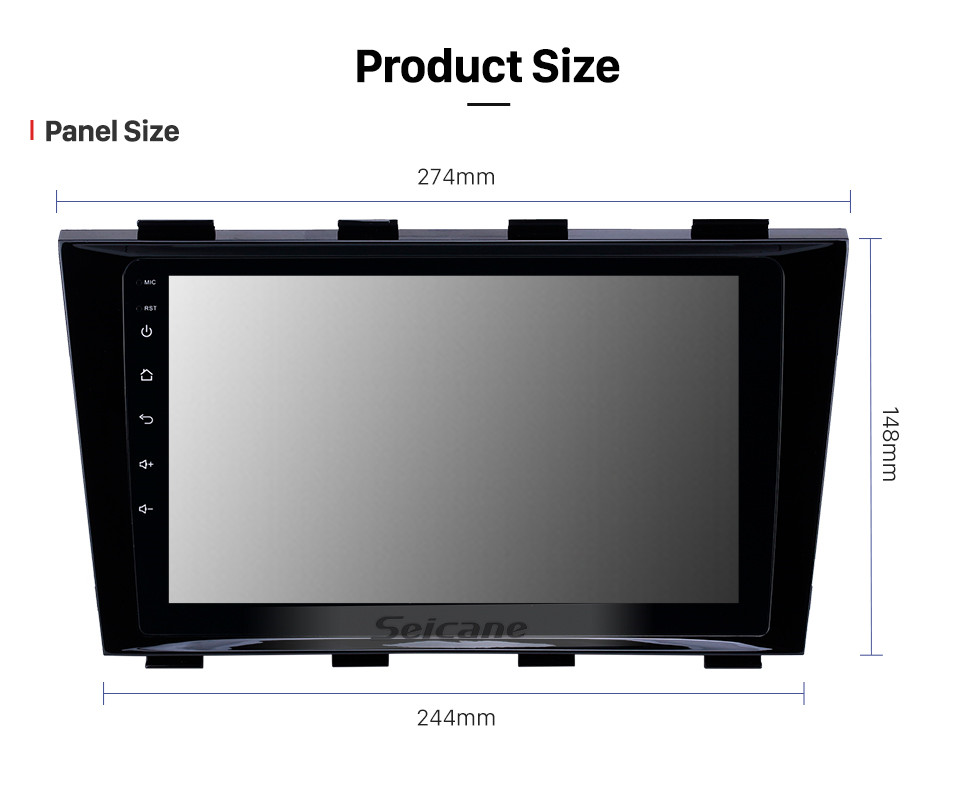 Seicane Écran tactile HD 9 pouces Android 10.0 Radio de navigation GPS pour 2009-2015 Geely Emgrand EC8 avec prise en charge de Bluetooth AUX Carplay TPMS