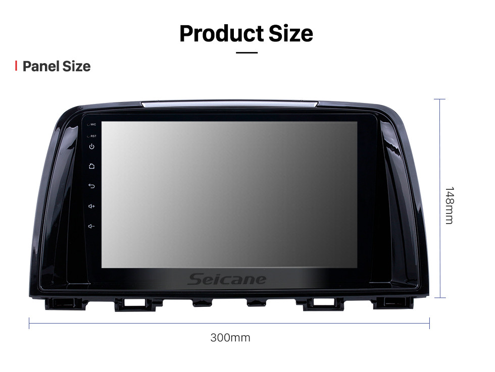 Seicane 2014-2016 Mazda Atenza (Mazda 6) Android 13.0 HD Écran tactile 9 pouces AUX Bluetooth WIFI USB Navigation GPS Prise en charge de la radio OBD2 SWC Carplay