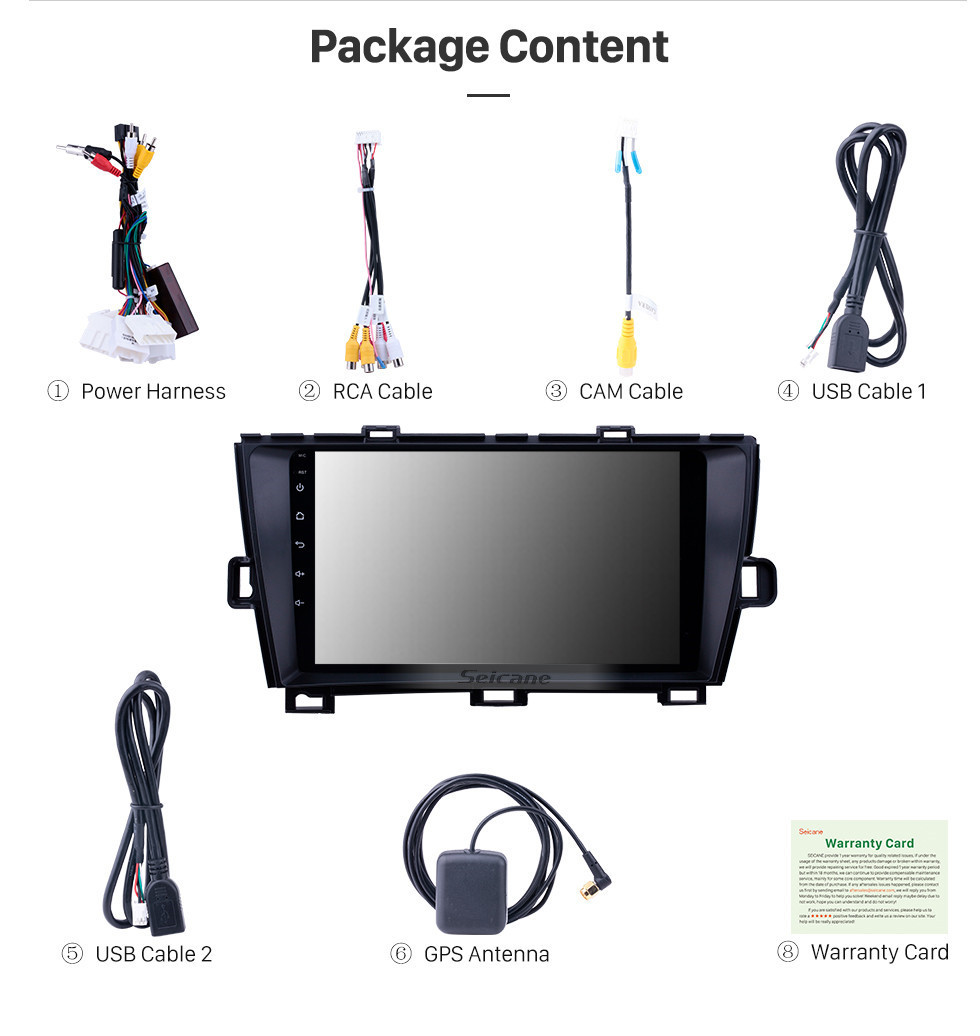 Seicane OEM 9 inch Android 10.0 Radio for 2009-2013 Toyota Prius RHD Bluetooth HD Touchscreen GPS Navigation support Carplay Rear camera Seicane OEM 9 inch Android 10.0 Radio for 2009-2013 Toyota Prius RHD Bluetooth HD Touchscreen GPS Navigation support Carplay Rear camera