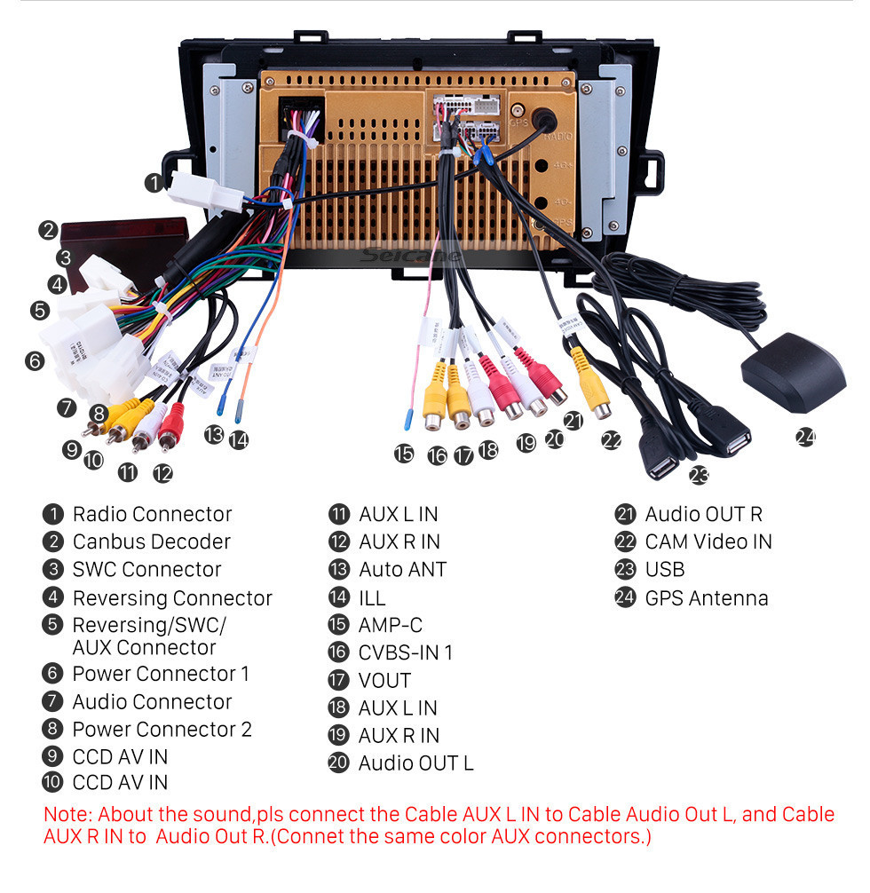 Seicane OEM 9 pulgadas Android 10.0 Radio para 2009-2013 Toyota Prius RHD Bluetooth HD Pantalla táctil Soporte de navegación GPS Carplay Cámara trasera