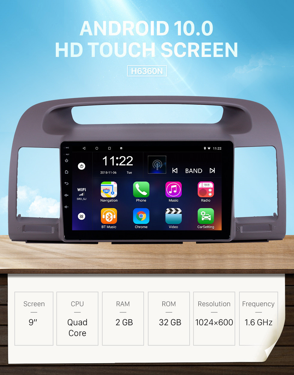 Seicane HD Touchscreen 9 inch Android 10.0 GPS Navigation Radio for 2000-2003 Toyota Camry with Bluetooth AUX support Carplay DAB+ OBD Seicane HD Touchscreen 9 inch Android 10.0 GPS Navigation Radio for 2000-2003 Toyota Camry with Bluetooth AUX support Carplay DAB+ OBD