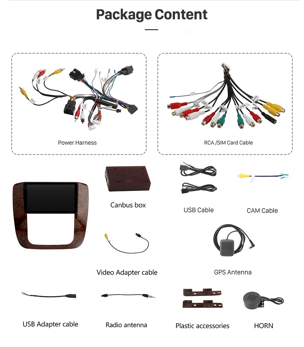 Seicane Android 13.0 9-дюймовый GPS-навигатор для 2007-2012 GMC Yukon / Acadia / Tahoe Chevy Chevrolet Tahoe / Suburban Buick Enclave с сенсорным экраном HD Поддержка Bluetooth OBD2 Carplay