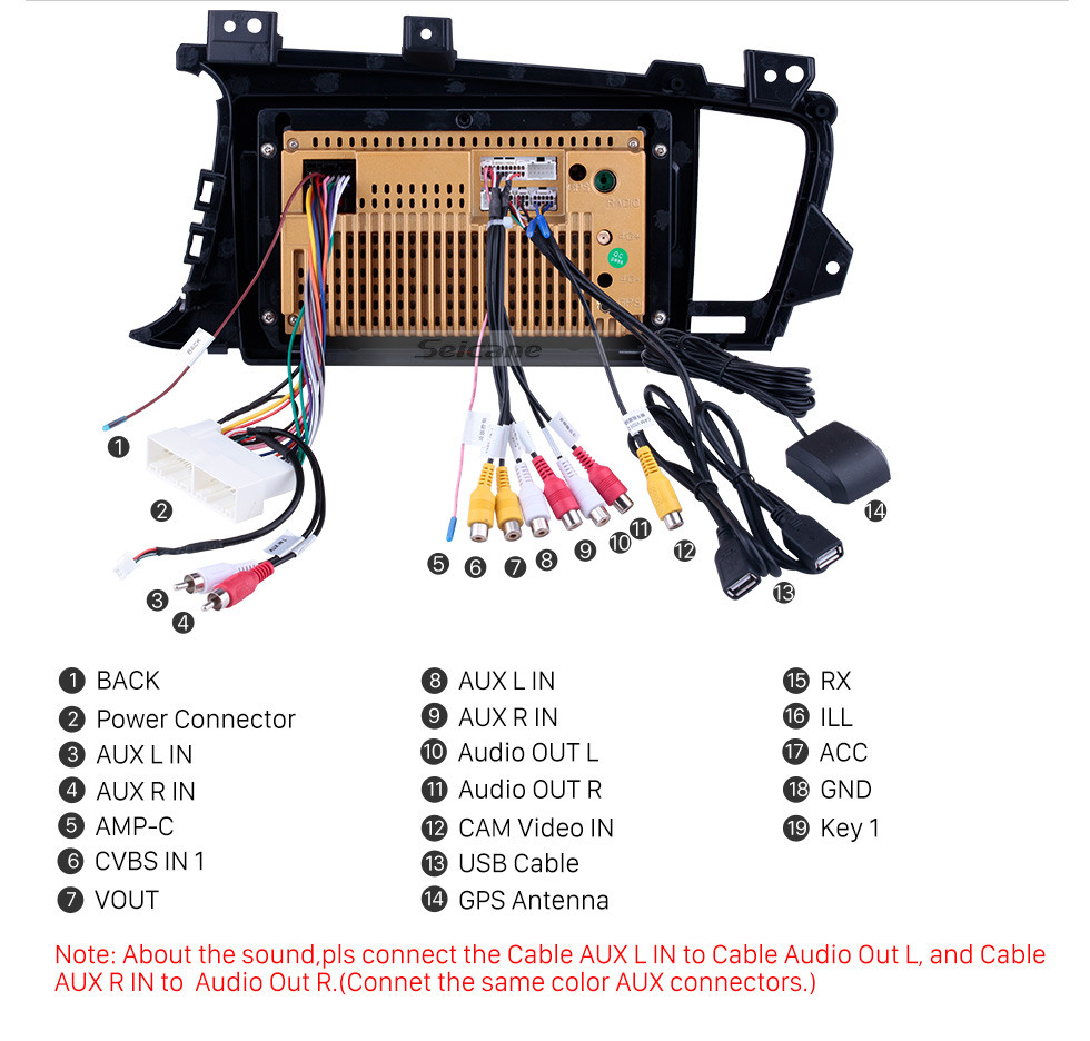 Seicane OEM 9 pulgadas Android 10.0 Radio para 2011-2014 Kia K5 RHD Bluetooth HD Pantalla táctil Soporte de navegación GPS Carplay Cámara trasera