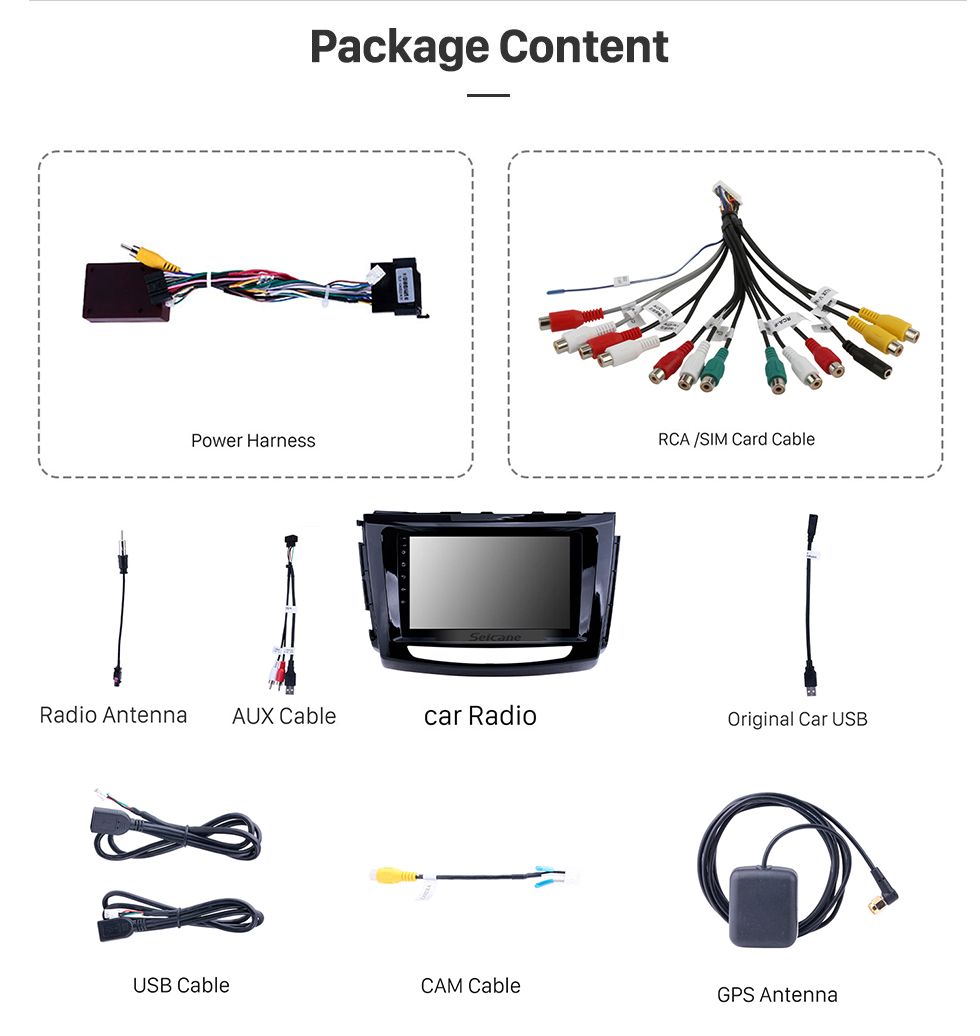 Seicane 2012-2016 Great Wall Wingle 6 RHD Android 13.0 HD Touchscreen 9 inch AUX Bluetooth WIFI USB GPS Navigation Radio support SWC Carplay