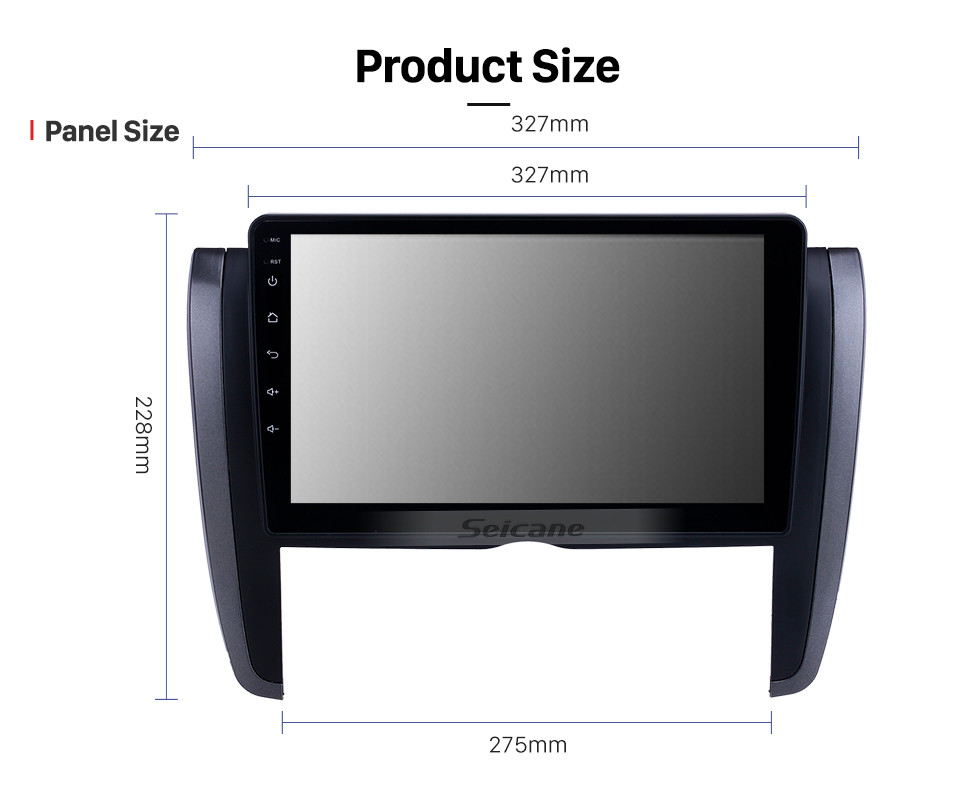 Seicane Android 10.0 9 polegadas HD Touchscreen GPS Rádio de Navegação para 2007-2015 Toyota Allion com Bluetooth USB AUX suporte Carplay DVR SWC