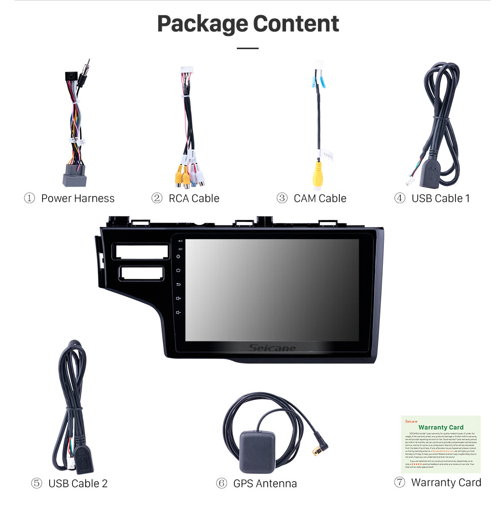 Seicane OEM 9 Zoll Android 10.0 Radio für 2013-2015 Honda Fit LHD Bluetooth HD Touchscreen GPS Navigation Unterstützung Carplay Rückfahrkamera Seicane OEM 9 Zoll Android 10.0 Radio für 2013-2015 Honda Fit LHD Bluetooth HD Touchscreen GPS Navigation Unterstützung Carplay Rückfahrkamera