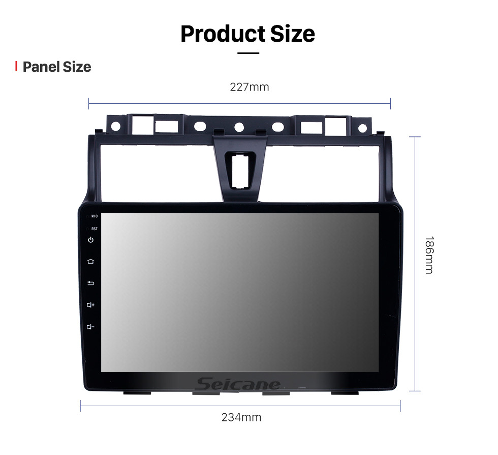 Seicane Android 10.0 9 polegadas HD Touchscreen GPS Rádio de Navegação para 2014-2016 Geely Emgrand EC7 com suporte Bluetooth AUX Carplay DVR SWC