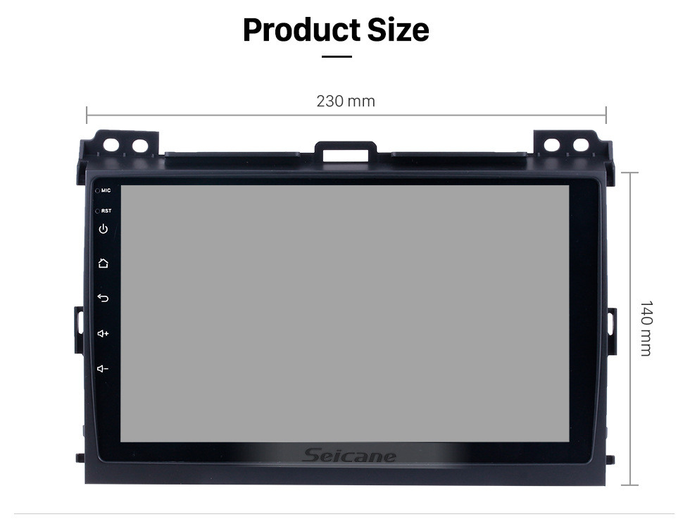 Seicane Android 13.0 2004 2005 2006 2007 2008 2009 Toyota Prado Lexus GX470 Radio Système de navigation GPS avec Bluetooth HD Écran tactile WIFI 1080P DVR Mirror Link Caméra de recul