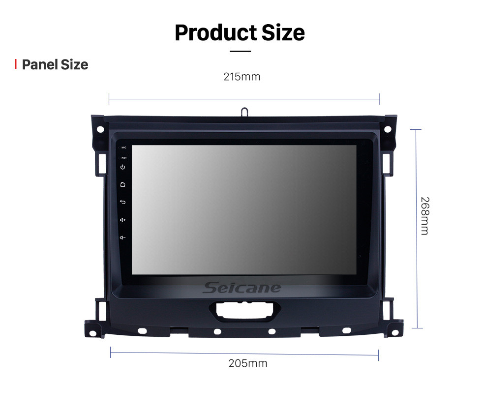 Seicane Android 10.0 9 polegadas hd touchscreen rádio de navegação gps para 2018 ford ranger com bluetooth usb suporte aux carplay dvr swc