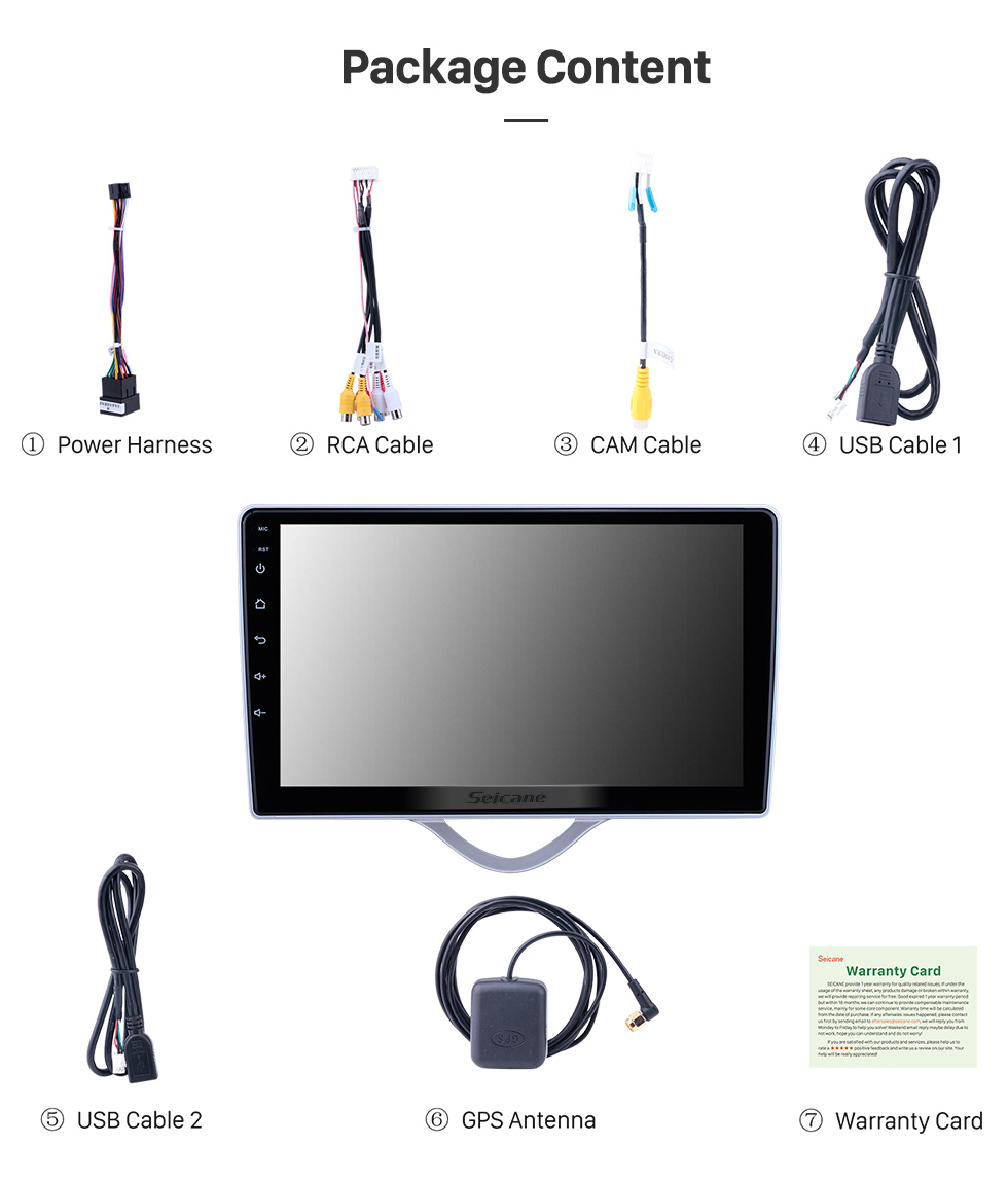 Seicane Para JAC Ruifeng 2011 Radio Android 10.0 HD Pantalla táctil Sistema de navegación GPS de 10.1 pulgadas con soporte WIFI Bluetooth Carplay DVR