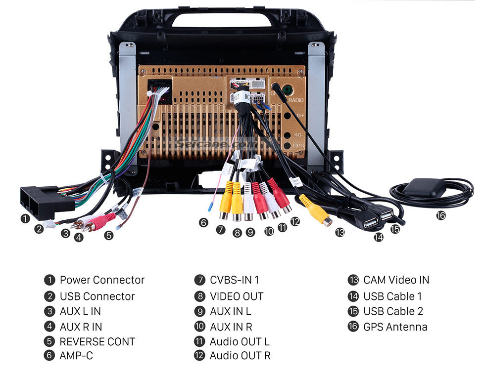 Seicane Radio de pantalla táctil HD 1024 * 600 de 9 pulgadas para 2010-2015 KIA Sportage Android 10.0 con sistema de audio de navegación GPS Bluetooth Música USB Aux WIFI 1080P TV Enlace espejo DVR