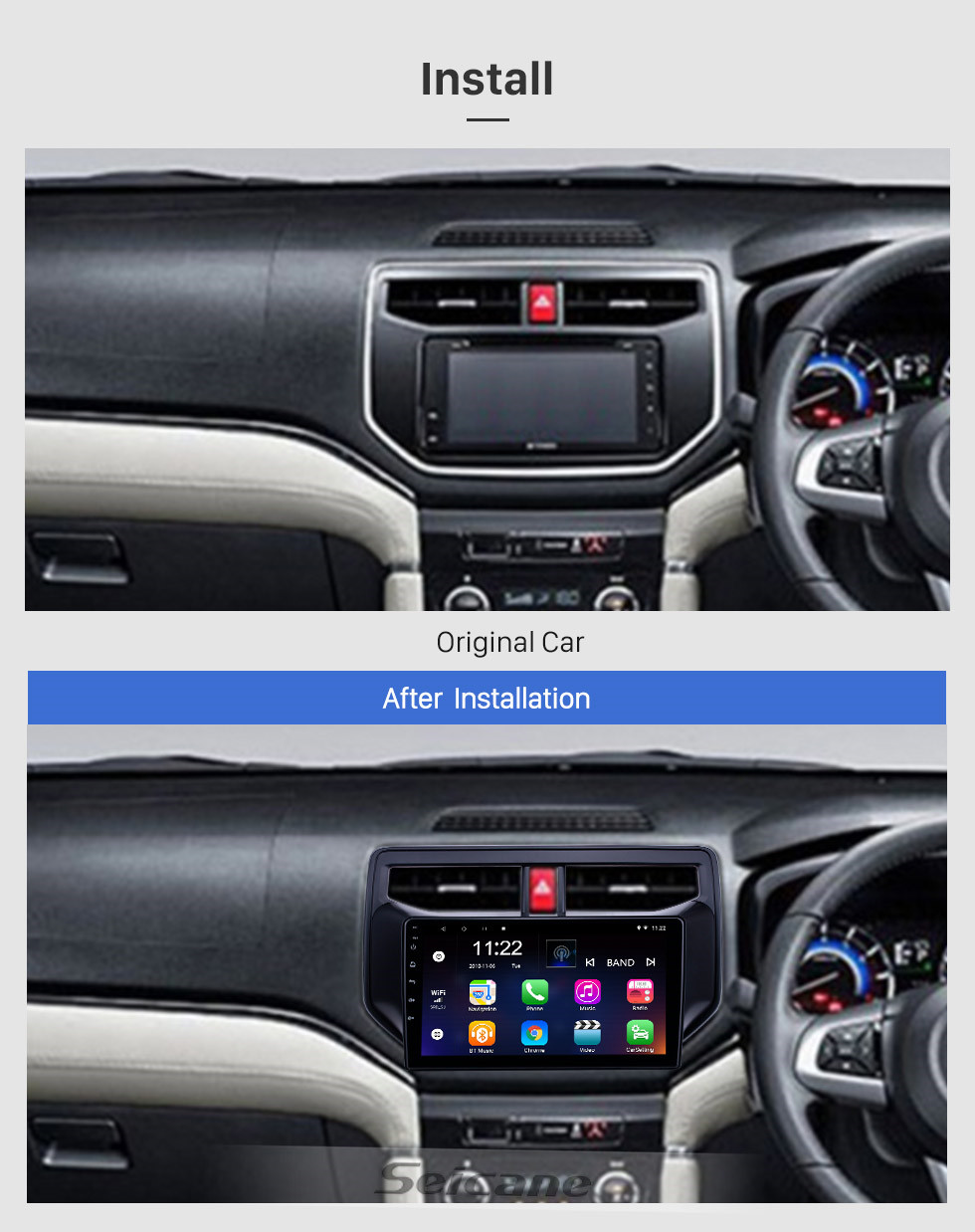 Seicane Android 10.0 Radio de navegación GPS con pantalla táctil HD de 9 pulgadas para Toyota Rush 2010-2019 con soporte Bluetooth WIFI Carplay DVR OBD2 Seicane Android 10.0 Radio de navegación GPS con pantalla táctil HD de 9 pulgadas para Toyota Rush 2010-2019 con soporte Bluetooth WIFI Carplay DVR OBD2