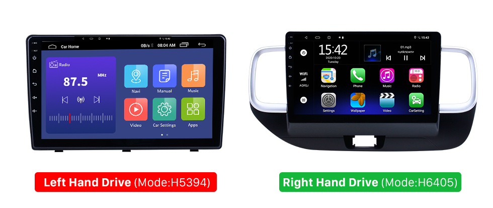 Seicane Radio con navegación GPS Android 10,0 de 10,1 pulgadas para Hyundai Venue 2019 RHD con pantalla táctil HD compatible con Bluetooth Carplay TPMS