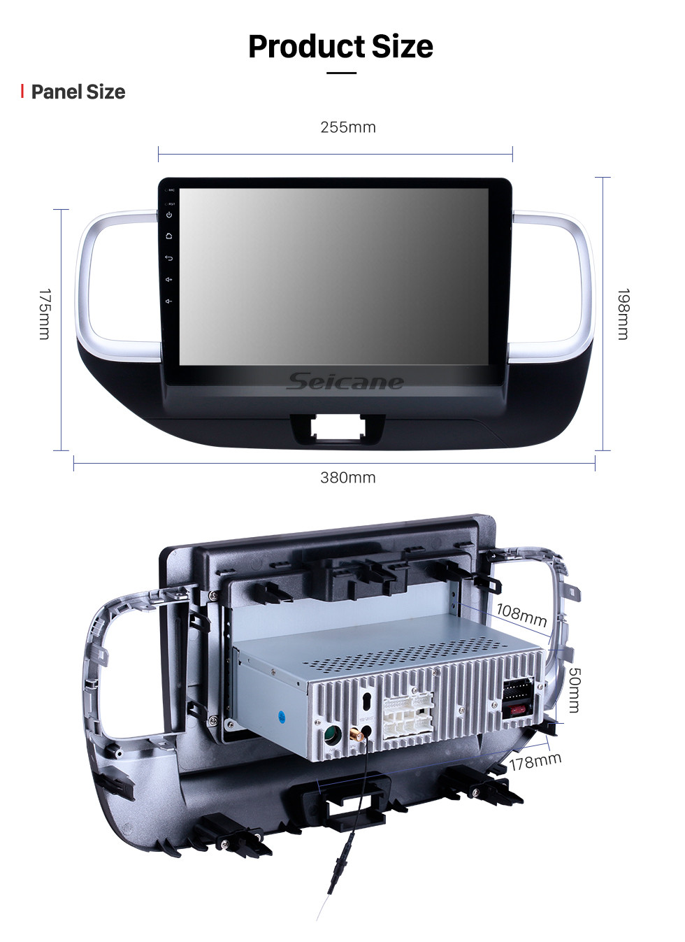 Seicane 10,1 Zoll Android 10.0 GPS-Navigationsradio für 2019 Hyundai Venue RHD mit HD-Touchscreen Bluetooth-Unterstützung Carplay TPMS