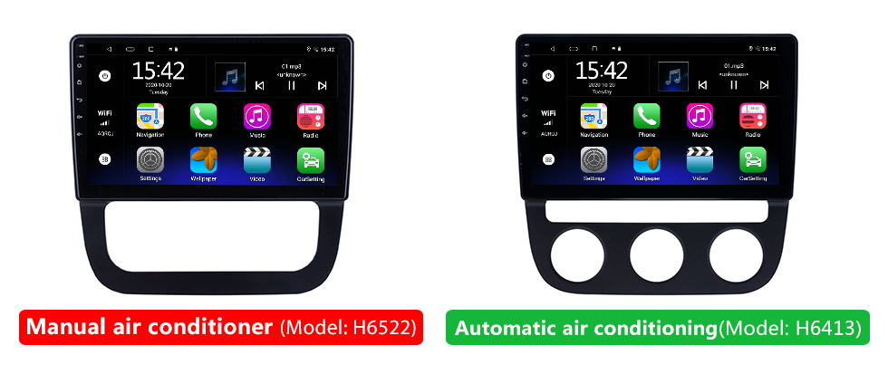 Seicane Radio de navegación GPS con Android 10,0 de 10,1 pulgadas para 2006-2010 VW Volkswagen Sagitar Auto A/C con pantalla táctil HD compatible con Bluetooth Carplay TPMS