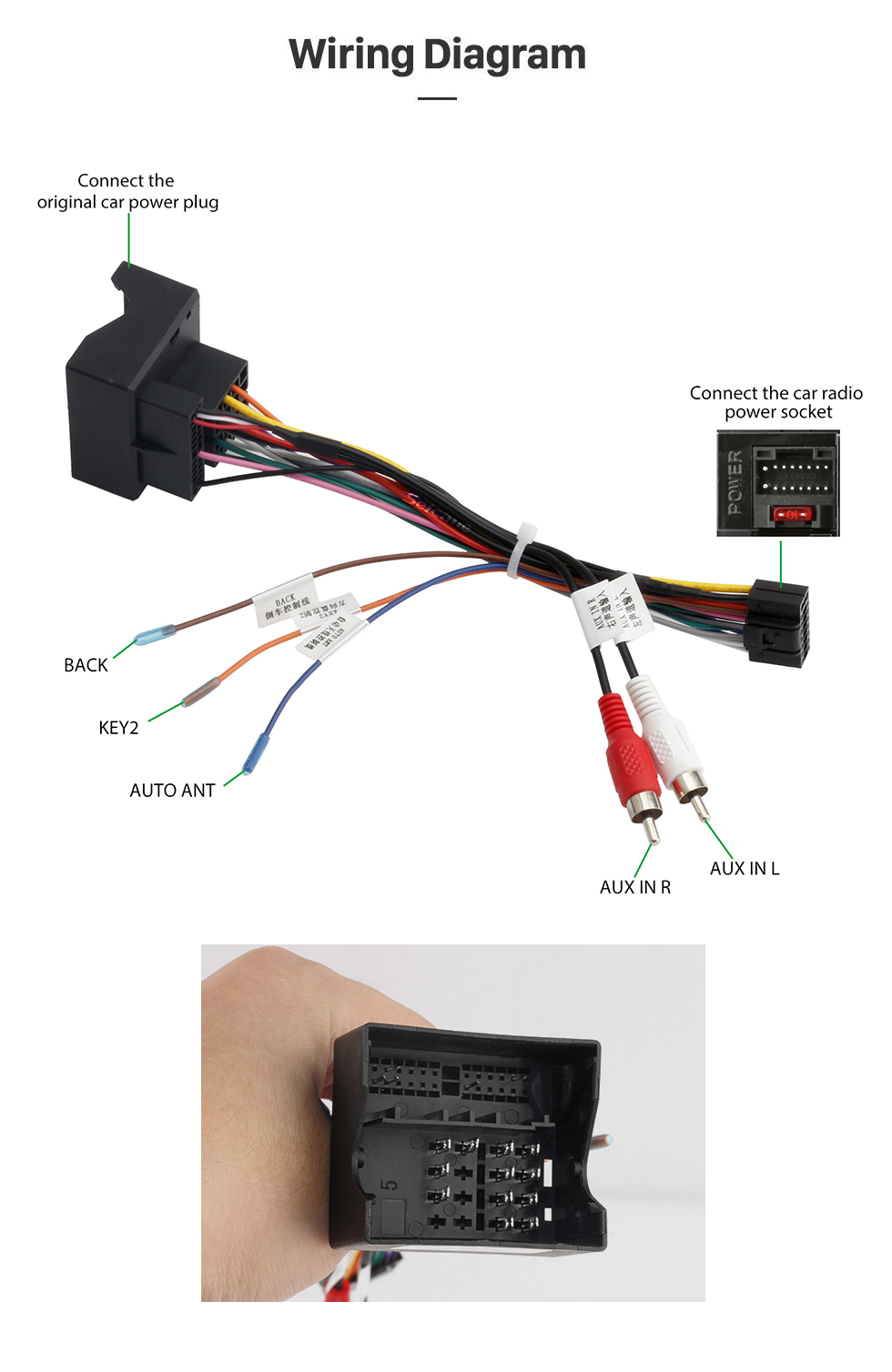 Seicane 2005-2008 Ford Focus Android 13.0 HD с сенсорным экраном 9-дюймовый AUX Bluetooth WI-FI USB GPS-навигатор Поддержка радио DVR Carplay