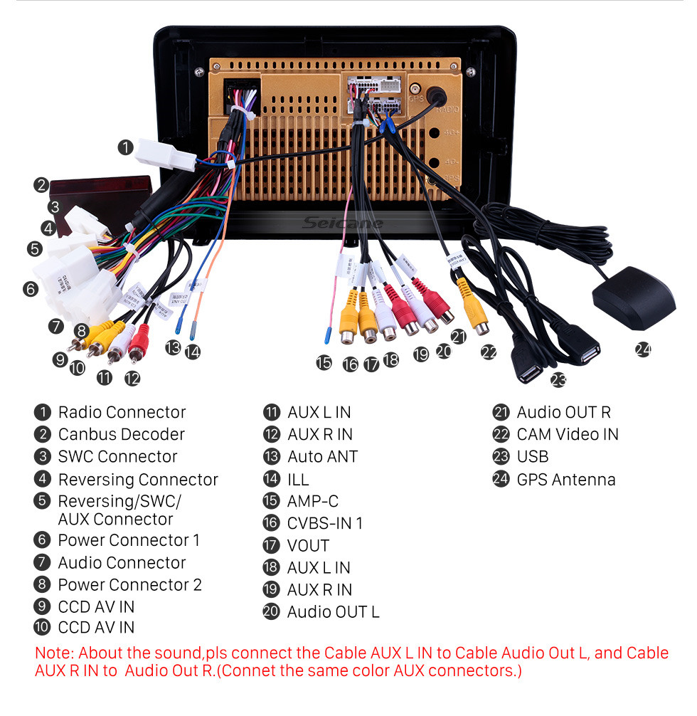 Seicane OEM 9-дюймовый Android 10.0 радио для 2014 Toyota Noah с Bluetooth WIFI HD с сенсорным экраном GPS-навигация Поддержка DVR Carplay DAB +