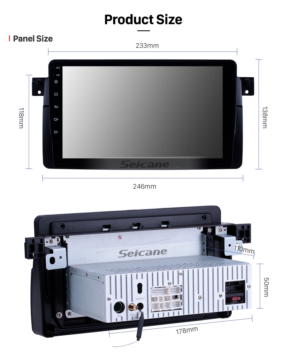 Seicane 9 inch Radio HD touchscreen Android 10.0 for 1998-2006 BMW 3 Series X35 E46 GPS Navigation System with WIFI Bluetooth USB Mirror Link Rearview AUX Seicane 9 inch Radio HD touchscreen Android 10.0 for 1998-2006 BMW 3 Series X35 E46 GPS Navigation System with WIFI Bluetooth USB Mirror Link Rearview AUX