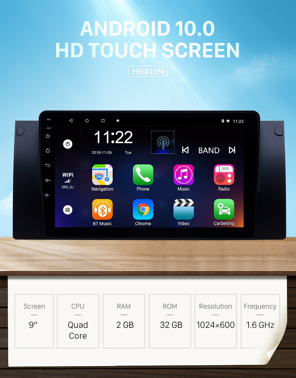 Seicane 1995-2003 BMW Série 5 E39 / X5 E53 Android 10.0 HD Touchscreen 9 polegadas AUX Bluetooth Navegação GPS suporte de rádio SWC Carplay Seicane 1995-2003 BMW Série 5 E39 / X5 E53 Android 10.0 HD Touchscreen 9 polegadas AUX Bluetooth Navegação GPS suporte de rádio SWC Carplay