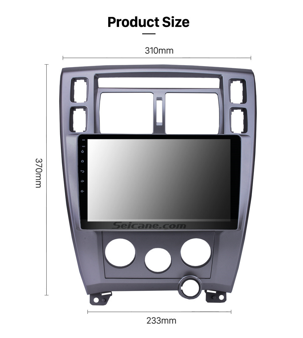 Seicane 10.1 pulgadas Android 10.0 HD Radio con pantalla táctil para 2006-2013 Hyundai Tucson LHD Navegación GPS Estéreo Coche Soporte Bluetooth Vínculo espejo OBD2 3G WiFi DVR 1080P Control del volante de video