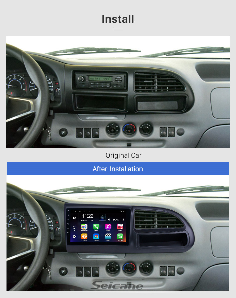 Seicane Android 10.0 9 inch HD Touchscreen GPS Navigation Radio for 2017-2019 Ford Teshun with Bluetooth support Carplay DVR OBD2 Seicane Android 10.0 9 inch HD Touchscreen GPS Navigation Radio for 2017-2019 Ford Teshun with Bluetooth support Carplay DVR OBD2