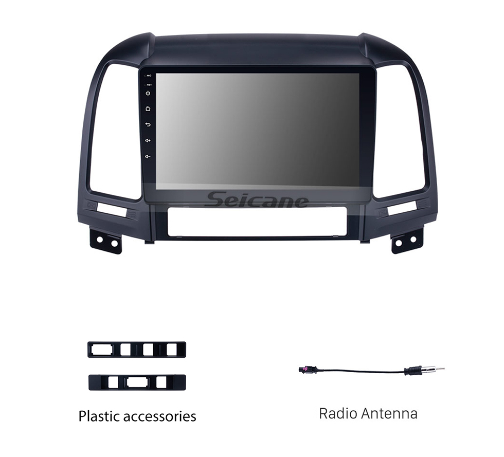 Seicane OEM 2005-2012 HYUNDAI Santafe Mise à niveau radio avec Android 10.0 Bluetooth Navigation GPS Système audio de voiture Écran tactile WiFi 3G Lien miroir OBD2 Caméra de recul DVR AUX