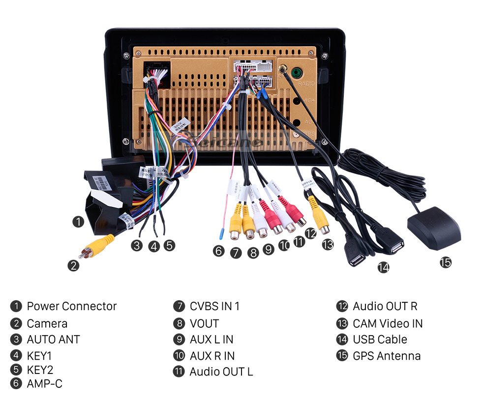 Seicane Android 10.0 HD Pantalla táctil de 9 pulgadas para 2017 Zhonghua V3 Radio Sistema de navegación GPS con soporte Bluetooth Cámara trasera Carplay