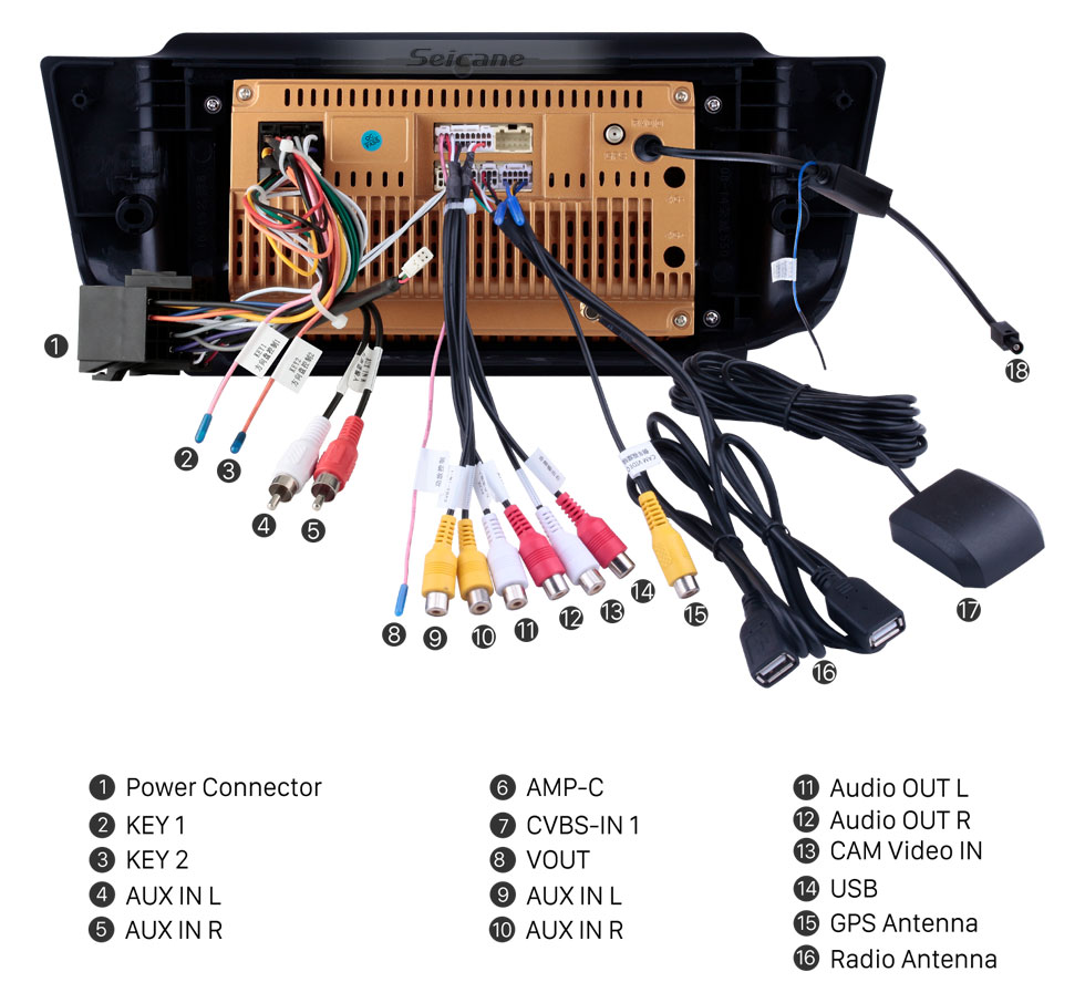 Seicane 9-дюймовый Android 10.0 GPS-навигация Радио для 2010-2015 MG6 / 2008-2014 Roewe 500 с HD сенсорным экраном Поддержка Bluetooth Carplay Задняя камера