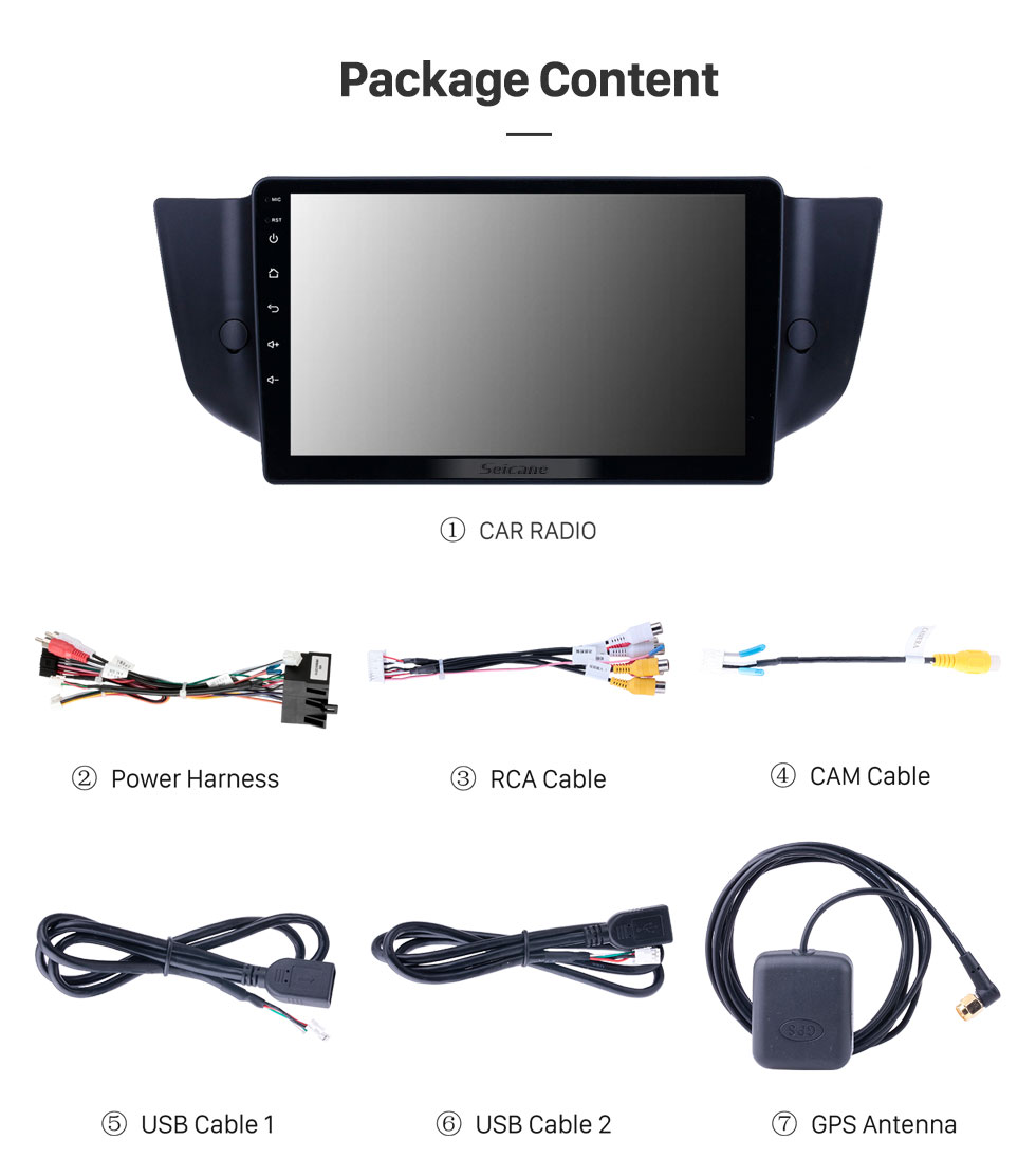 Seicane 9-дюймовый Android 10.0 GPS-навигация Радио для 2010-2015 MG6 / 2008-2014 Roewe 500 с HD сенсорным экраном Поддержка Bluetooth Carplay Задняя камера