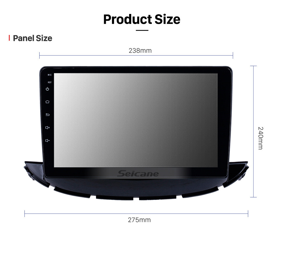 Seicane OEM 9 inch Android 10.0 Radio for 2017-2019 Chevy Chevrolet Trax Bluetooth HD Touchscreen GPS Navigation support Carplay DVR OBD