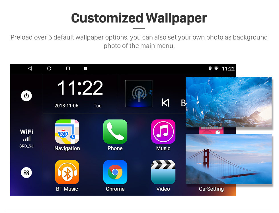 Seicane Android 10.0 Radio de navegación GPS con pantalla táctil HD de 9 pulgadas para 2011-2015 Great Wall Wingle 5 con soporte Bluetooth Carplay DVR OBD2