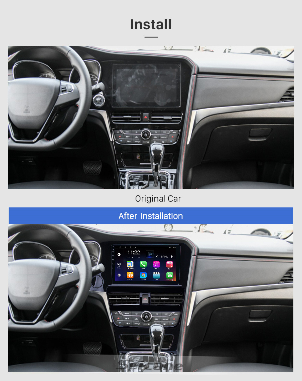 Seicane Navigation GPS 10,1 pouces Android 10.0 pour 2018-2019 Version haut de Venucia T70 Avec support de l&amp;#39;écran tactile HD Bluetooth Carplay DAB +