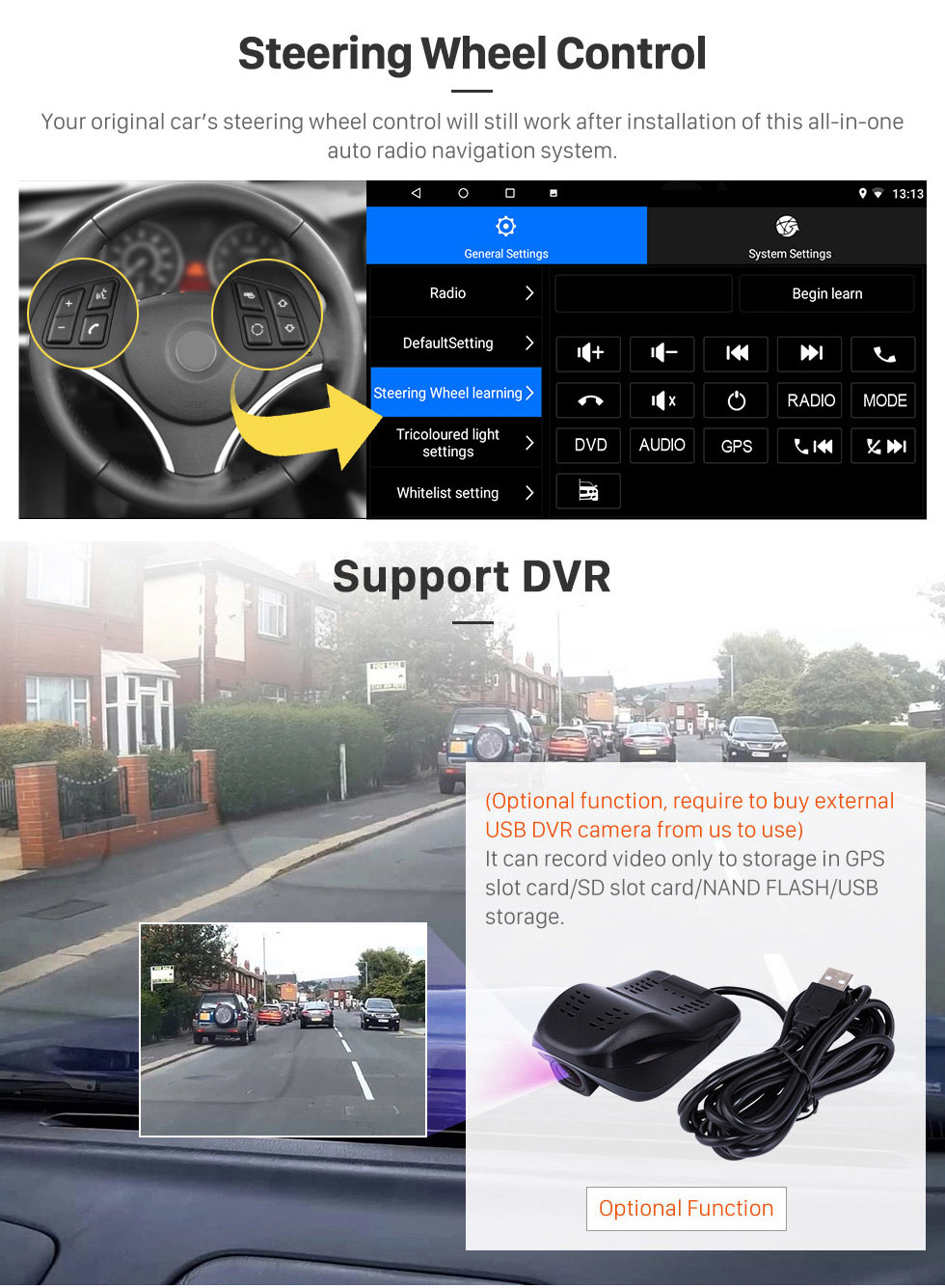Seicane OEM 9 Zoll Android 10.0 VW Volkswagen Universal Radio Bluetooth HD Touchscreen GPS Navigationsunterstützung Carplay OBD2 TPMS
