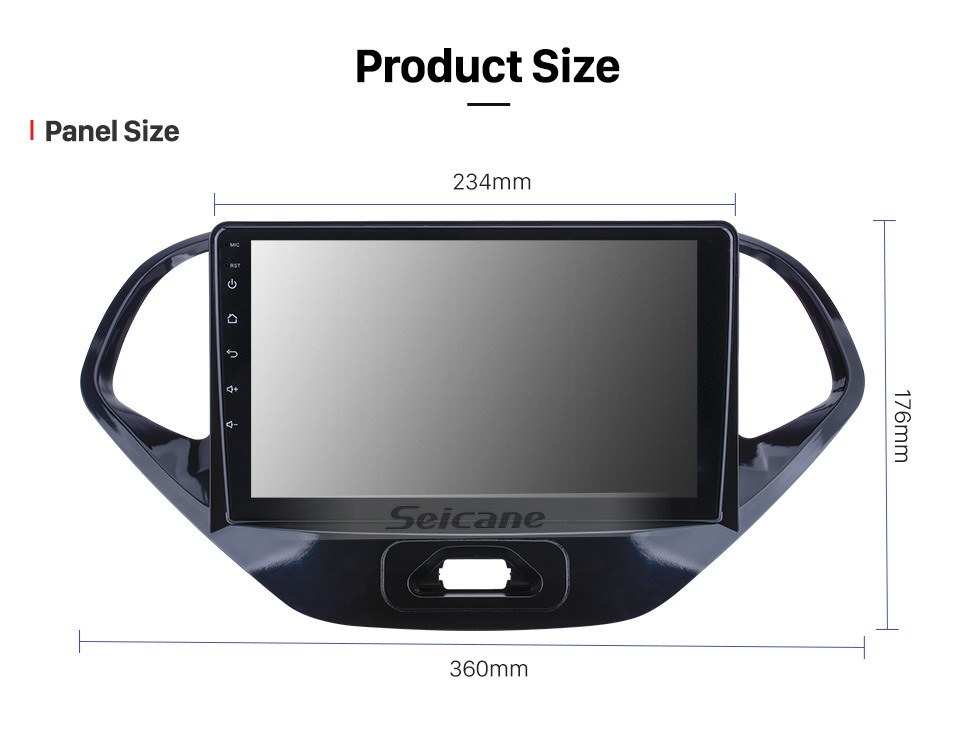 Seicane OEM 9 Zoll Android 10.0 für 2015 2016 2017 2018 Ford Figo Radio Bluetooth HD Touchscreen GPS Navigation Unterstützung Carplay Digital TV