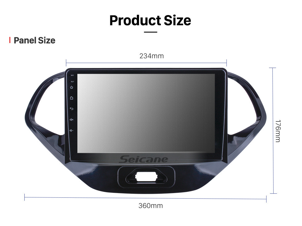 Seicane OEM 9 polegadas Android 10.0 para 2015 2016 2017 2018 Ford Figo Rádio Bluetooth HD Touchscreen GPS Suporte de navegação Carplay TV Digital