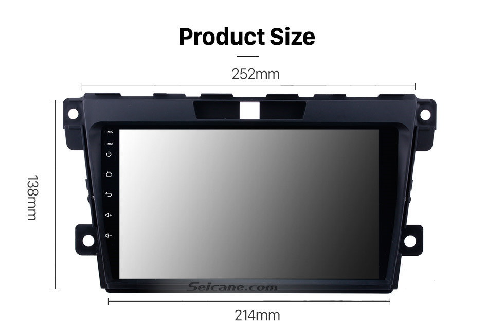 Seicane 9 pulgadas Android 10.0 2 Din Radio 2007-2014 MAZDA CX-7 Navegación GPS Bluetooth con USB SD 1080P Sistema de audio y video Aux