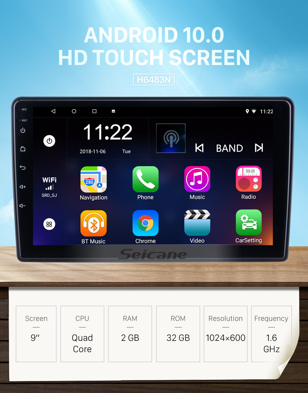 Seicane HD Touchscreen de 9 polegadas para 2015 2016 2017 2018 Citroen Beringo Radio Android 10.0 Navegação GPS com suporte Bluetooth Carplay Câmera traseira Seicane HD Touchscreen de 9 polegadas para 2015 2016 2017 2018 Citroen Beringo Radio Android 10.0 Navegação GPS com suporte Bluetooth Carplay Câmera traseira