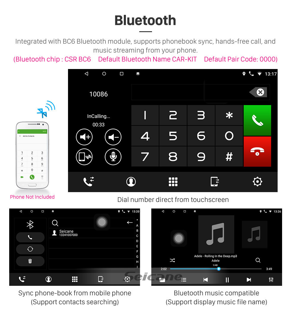 Seicane 10,1 pouces Android 10.0 pour 2012 2013 Grande Muraille M4 Radio Bluetooth HD Écran Tactile GPS Navigation Support Carplay Digital TV