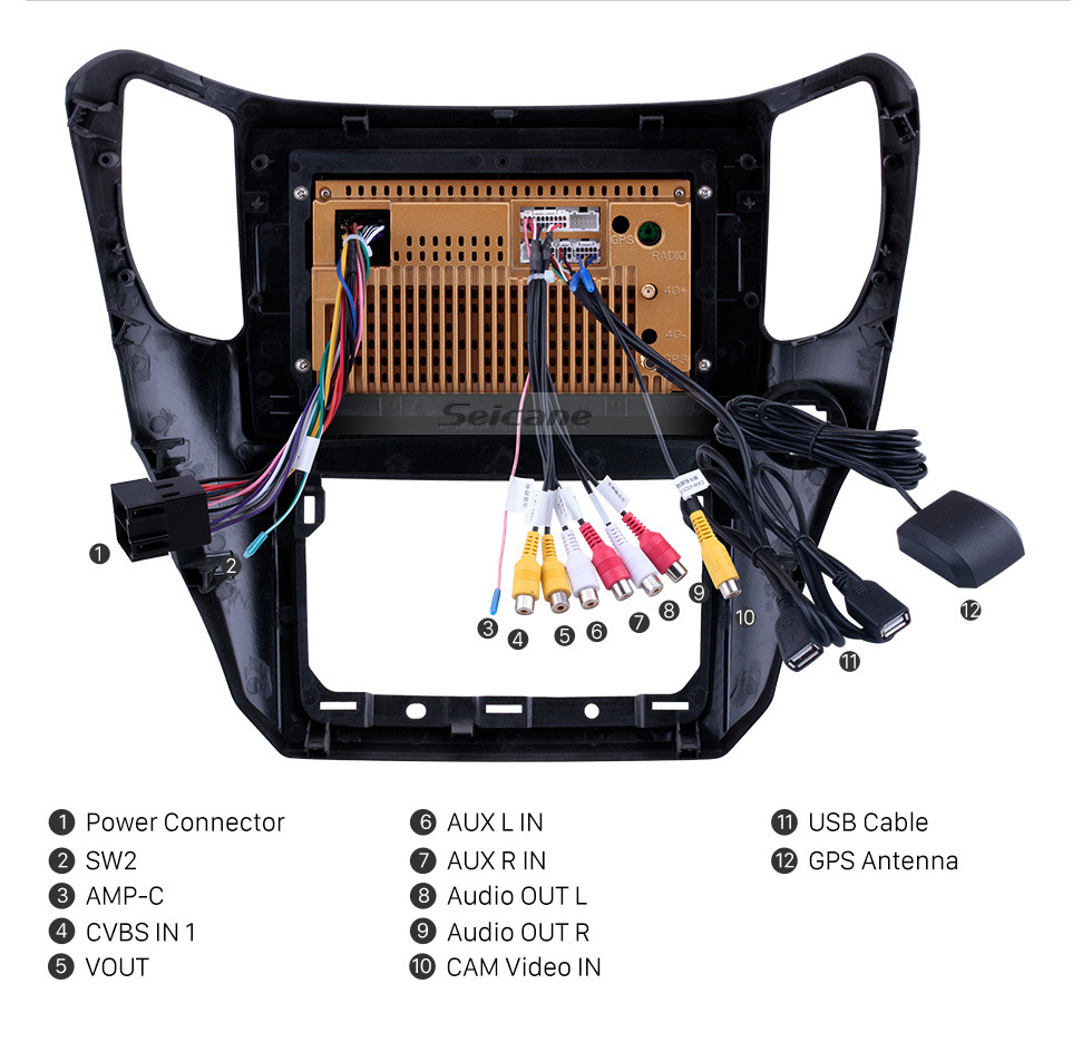 Seicane 10.1 pulgadas Android 10.0 para 2012 2013 Great Wall M4 Radio Bluetooth HD Pantalla táctil GPS Soporte de navegación Carplay TV digital