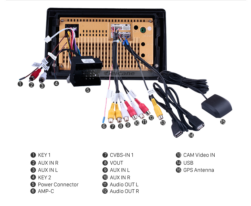 Seicane 9-дюймовый Android 10.0 для 2002 2003 2004-2008 Audi Audi Radio с HD сенсорным экраном GPS-навигация Поддержка Bluetooth Carplay DAB + TPMS