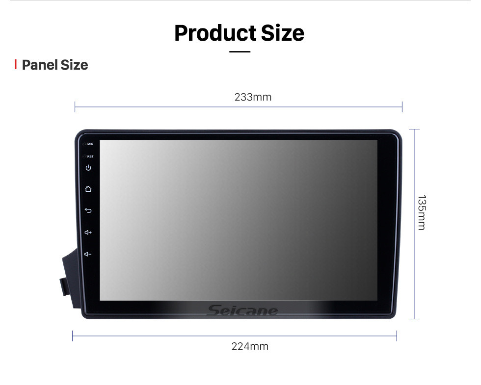 Seicane Écran tactile HD 9 pouces pour 2005 2006 2007-2011 SsangYong Actyon / Kyron Radio Android 10.0 Navigation GPS avec prise en charge Bluetooth Carplay DAB +