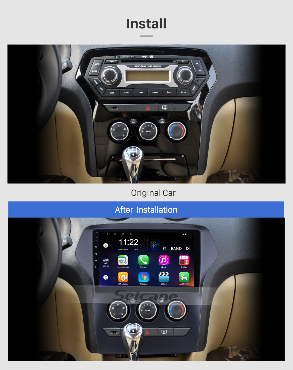 Seicane 10.1 pouces Android 10.0 pour 2011 JMC Old Yusheng Radio Navigation GPS avec écran tactile HD WIFI Bluetooth support Carplay DVR Seicane 10.1 pouces Android 10.0 pour 2011 JMC Old Yusheng Radio Navigation GPS avec écran tactile HD WIFI Bluetooth support Carplay DVR