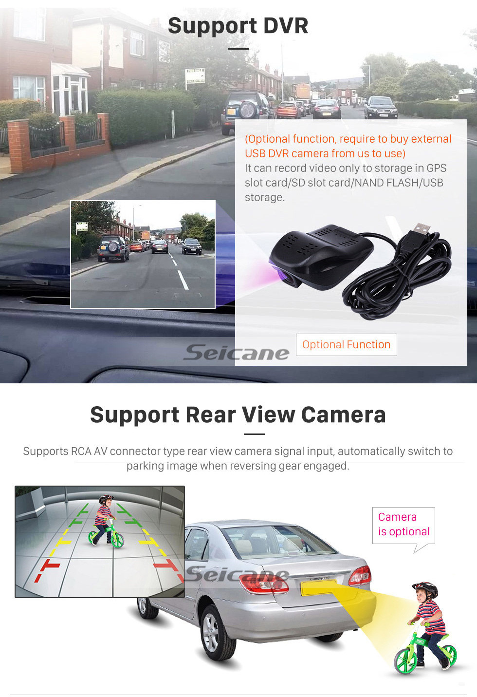 Seicane 10.1 pulgadas Android 10.0 para 2018 Mitsubishi Eclipse Cross Radio Sistema de navegación GPS con pantalla táctil HD Soporte Bluetooth Carplay DVR